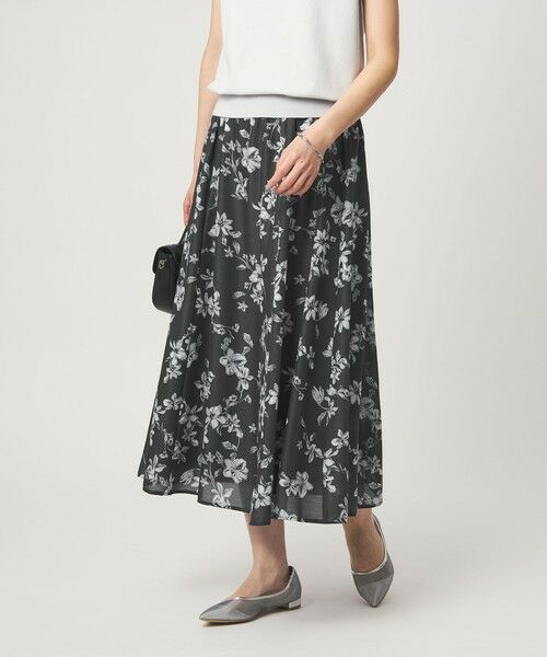 green label relaxing / グリーンレーベル リラクシング ロング・マキシ丈スカート | フラワー プリント スカート | 詳細6