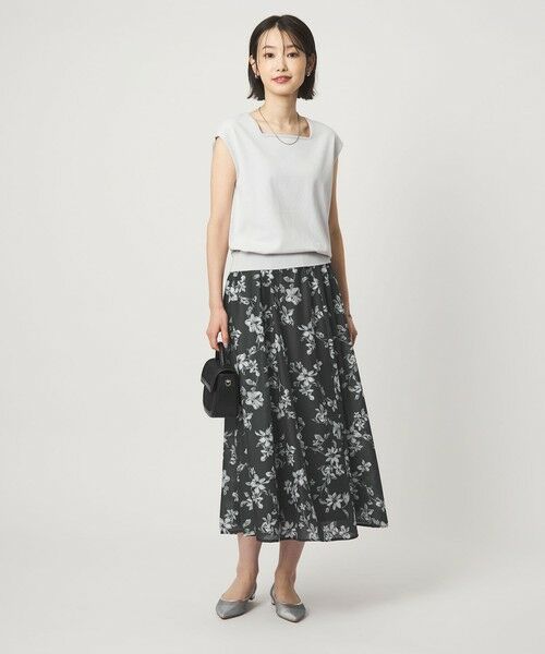 green label relaxing / グリーンレーベル リラクシング ロング・マキシ丈スカート | フラワー プリント スカート | 詳細7