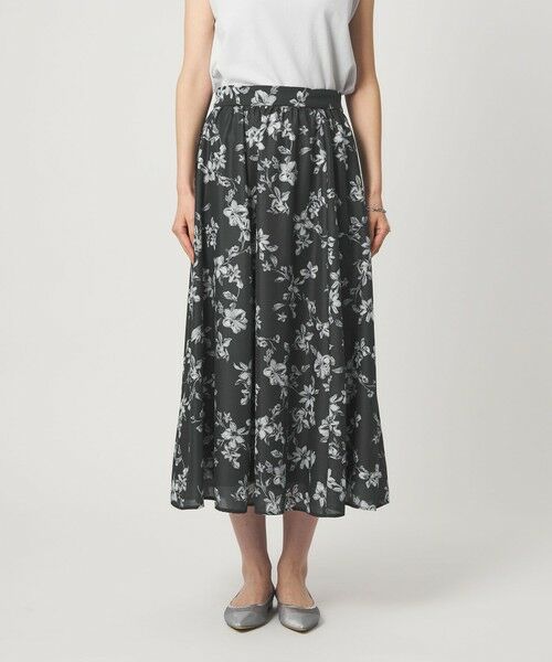 green label relaxing / グリーンレーベル リラクシング ロング・マキシ丈スカート | フラワー プリント スカート | 詳細9