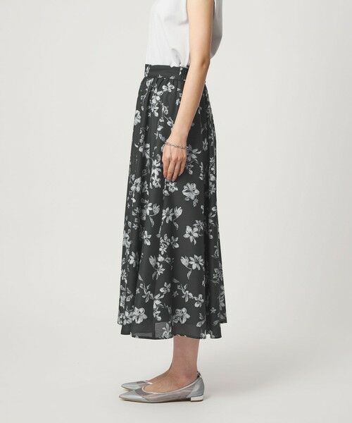 green label relaxing / グリーンレーベル リラクシング ロング・マキシ丈スカート | フラワー プリント スカート | 詳細10