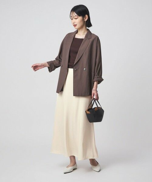 green label relaxing / グリーンレーベル リラクシング ロング・マキシ丈スカート | サテン セミナロー スカート | 詳細3