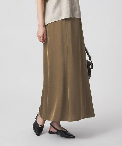green label relaxing / グリーンレーベル リラクシング ロング・マキシ丈スカート | サテン セミナロー スカート | 詳細6