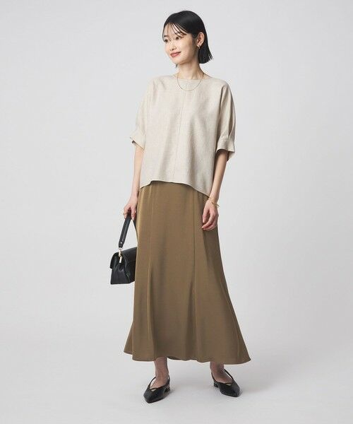 green label relaxing / グリーンレーベル リラクシング ロング・マキシ丈スカート | サテン セミナロー スカート | 詳細7