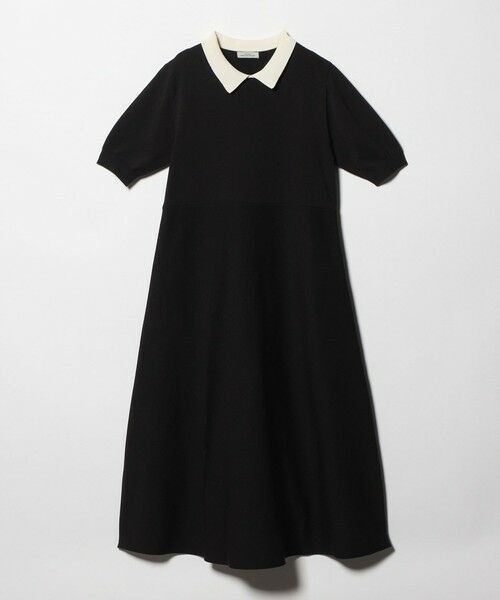 green label relaxing / グリーンレーベル リラクシング ロング・マキシ丈ワンピース | ハイショク エリツキ ショートスリーブ ニット ワンピース | 詳細11