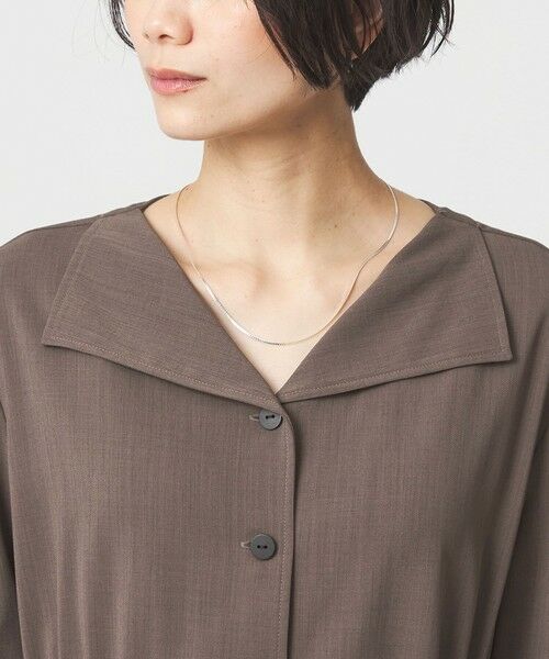 green label relaxing / グリーンレーベル リラクシング ロング・マキシ丈ワンピース | Vカラー フレア ボタン ワンピース | 詳細7