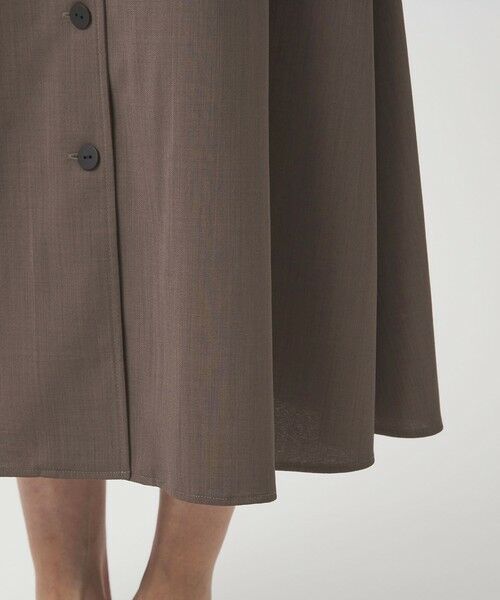 green label relaxing / グリーンレーベル リラクシング ロング・マキシ丈ワンピース | Vカラー フレア ボタン ワンピース | 詳細9