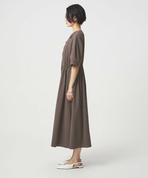 green label relaxing / グリーンレーベル リラクシング ロング・マキシ丈ワンピース | Vカラー フレア ボタン ワンピース | 詳細5