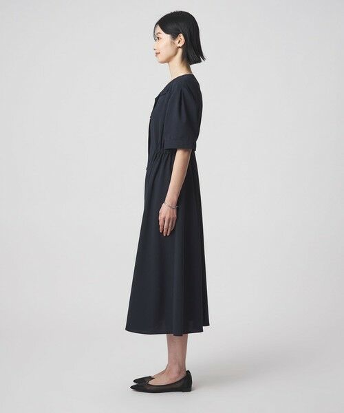 green label relaxing / グリーンレーベル リラクシング ロング・マキシ丈ワンピース | Vカラー フレア ボタン ワンピース | 詳細11