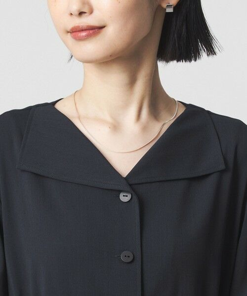 green label relaxing / グリーンレーベル リラクシング ロング・マキシ丈ワンピース | Vカラー フレア ボタン ワンピース | 詳細13