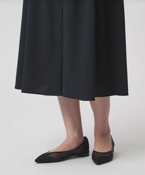 green label relaxing / グリーンレーベル リラクシング ロング・マキシ丈ワンピース | Vカラー フレア ボタン ワンピース | 詳細15