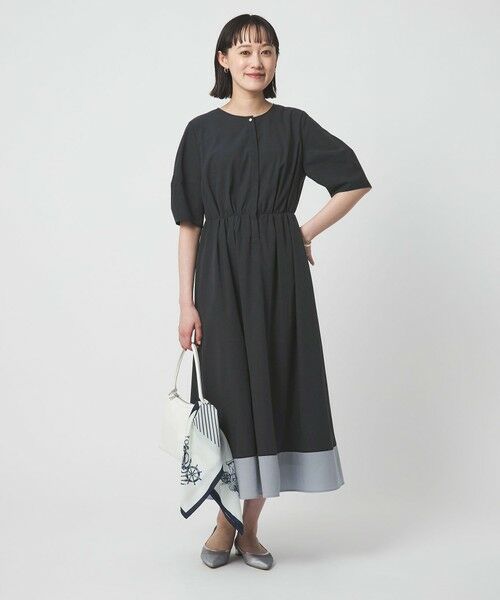 green label relaxing / グリーンレーベル リラクシング ロング・マキシ丈ワンピース | ハシゴキリカエ ワンピース（NAVY）