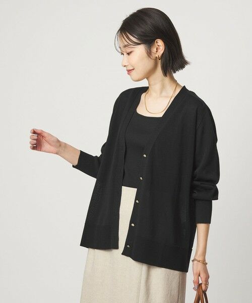 green label relaxing / グリーンレーベル リラクシング カーディガン・ボレロ | シャーリー Vネック ニット カーディガン ウォッシャブル | 詳細2