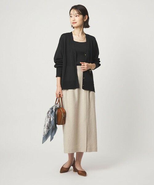 green label relaxing / グリーンレーベル リラクシング カーディガン・ボレロ | シャーリー Vネック ニット カーディガン ウォッシャブル | 詳細3