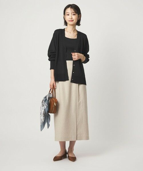 green label relaxing / グリーンレーベル リラクシング カーディガン・ボレロ | シャーリー Vネック ニット カーディガン ウォッシャブル | 詳細4