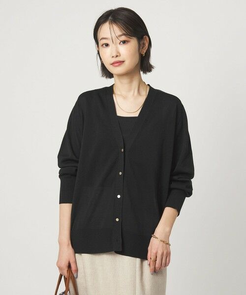 green label relaxing / グリーンレーベル リラクシング カーディガン・ボレロ | シャーリー Vネック ニット カーディガン ウォッシャブル | 詳細5