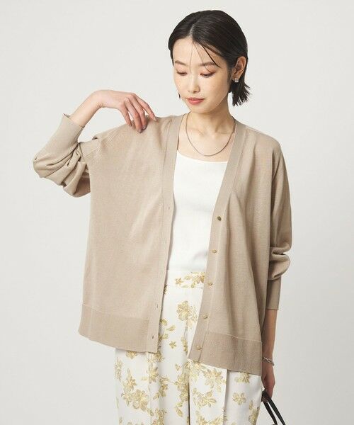 green label relaxing / グリーンレーベル リラクシング カーディガン・ボレロ | シャーリー Vネック ニット カーディガン ウォッシャブル | 詳細7