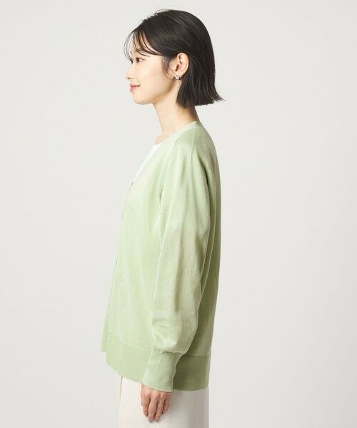 green label relaxing / グリーンレーベル リラクシング カーディガン・ボレロ | シャーリー Vネック ニット カーディガン ウォッシャブル | 詳細17