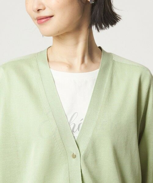 green label relaxing / グリーンレーベル リラクシング カーディガン・ボレロ | シャーリー Vネック ニット カーディガン ウォッシャブル | 詳細19
