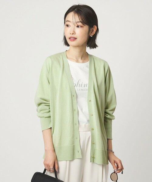 green label relaxing / グリーンレーベル リラクシング カーディガン・ボレロ | シャーリー Vネック ニット カーディガン ウォッシャブル | 詳細12