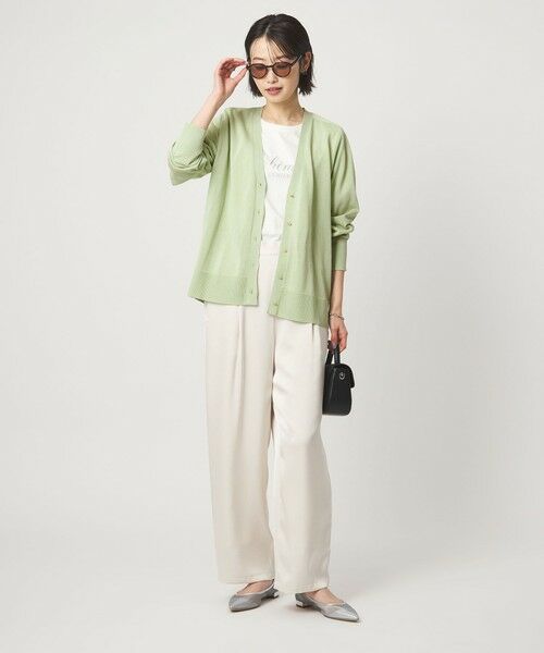 green label relaxing / グリーンレーベル リラクシング カーディガン・ボレロ | シャーリー Vネック ニット カーディガン ウォッシャブル | 詳細15