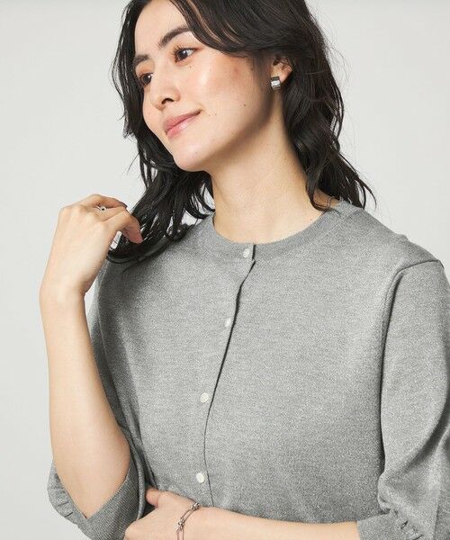 green label relaxing / グリーンレーベル リラクシング カーディガン・ボレロ | ラメ フォルム ハーフスリーブ ニット カーディガン ウォッシャブル | 詳細8