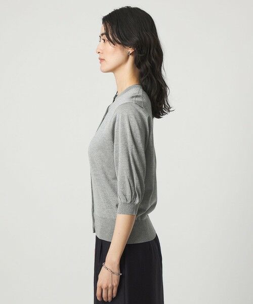 green label relaxing / グリーンレーベル リラクシング カーディガン・ボレロ | ラメ フォルム ハーフスリーブ ニット カーディガン ウォッシャブル | 詳細14
