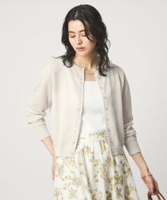 green label relaxing / グリーンレーベル リラクシング カーディガン・ボレロ | ハニカム クロップド ニット カーディガン