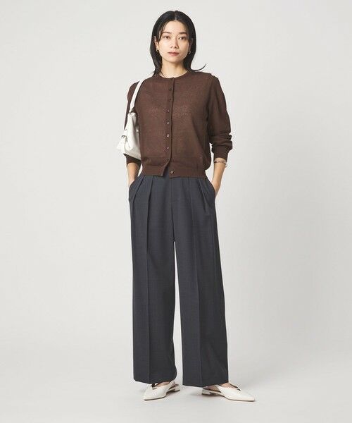 green label relaxing / グリーンレーベル リラクシング カーディガン・ボレロ | ハニカム クロップド ニット カーディガン | 詳細7