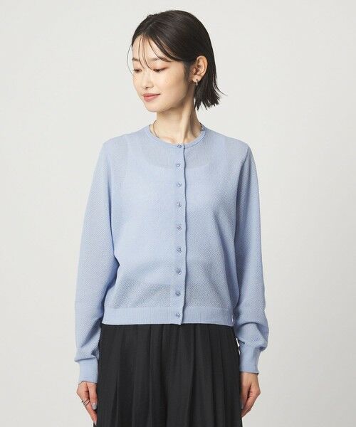 green label relaxing / グリーンレーベル リラクシング カーディガン・ボレロ | ハニカム クロップド ニット カーディガン | 詳細19
