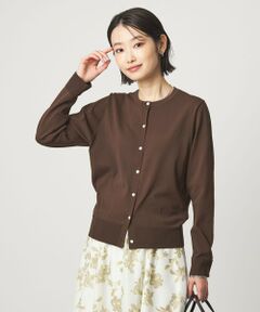 green label relaxing / グリーンレーベル リラクシング カーディガン・ボレロ | HIYOKE クルーネック ニット カーディガン マシンウォッシャブル 接触冷感 UVカット 遮熱