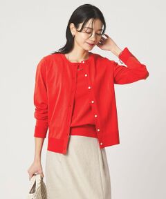 green label relaxing / グリーンレーベル リラクシング カーディガン・ボレロ | HIYOKE クルーネック ニット カーディガン マシンウォッシャブル 接触冷感 UVカット 遮熱