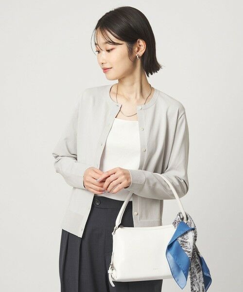 green label relaxing / グリーンレーベル リラクシング カーディガン・ボレロ | HIYOKE クルーネック ニット カーディガン マシンウォッシャブル 接触冷感 UVカット 遮熱 | 詳細7