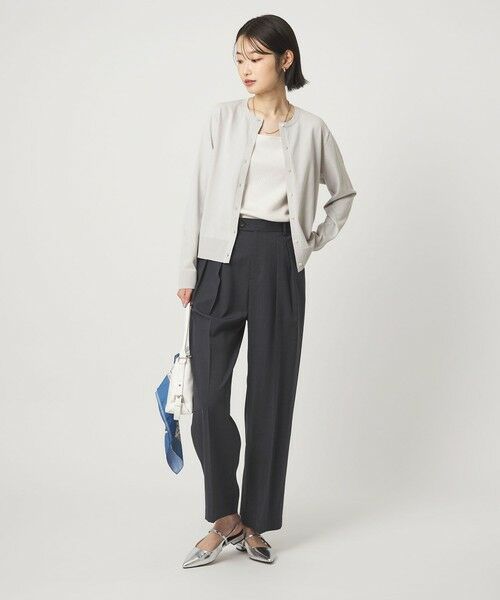 green label relaxing / グリーンレーベル リラクシング カーディガン・ボレロ | HIYOKE クルーネック ニット カーディガン マシンウォッシャブル 接触冷感 UVカット 遮熱 | 詳細9