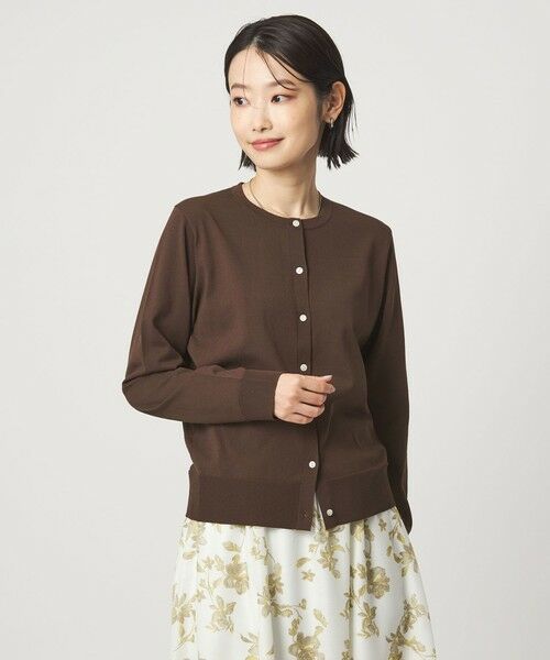 green label relaxing / グリーンレーベル リラクシング カーディガン・ボレロ | HIYOKE クルーネック ニット カーディガン マシンウォッシャブル 接触冷感 UVカット 遮熱 | 詳細12