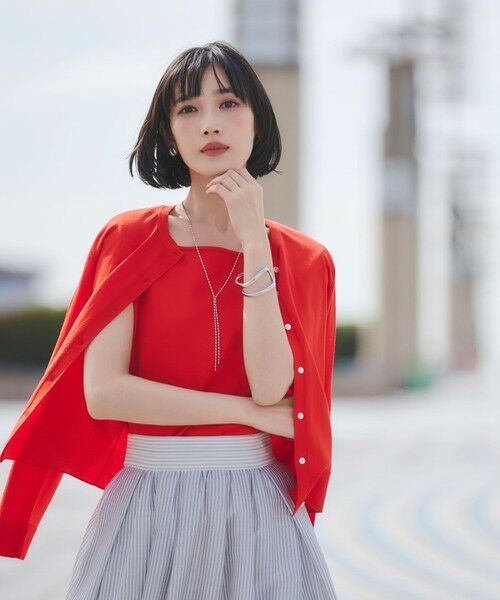 green label relaxing / グリーンレーベル リラクシング カーディガン・ボレロ | HIYOKE クルーネック ニット カーディガン マシンウォッシャブル 接触冷感 UVカット 遮熱 | 詳細19