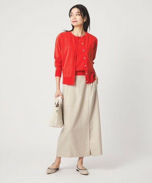 green label relaxing / グリーンレーベル リラクシング カーディガン・ボレロ | HIYOKE クルーネック ニット カーディガン マシンウォッシャブル 接触冷感 UVカット 遮熱 | 詳細24