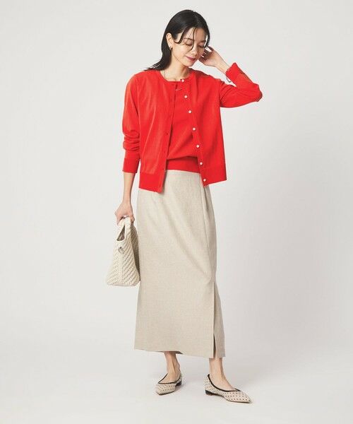 green label relaxing / グリーンレーベル リラクシング カーディガン・ボレロ | HIYOKE クルーネック ニット カーディガン マシンウォッシャブル 接触冷感 UVカット 遮熱 | 詳細25