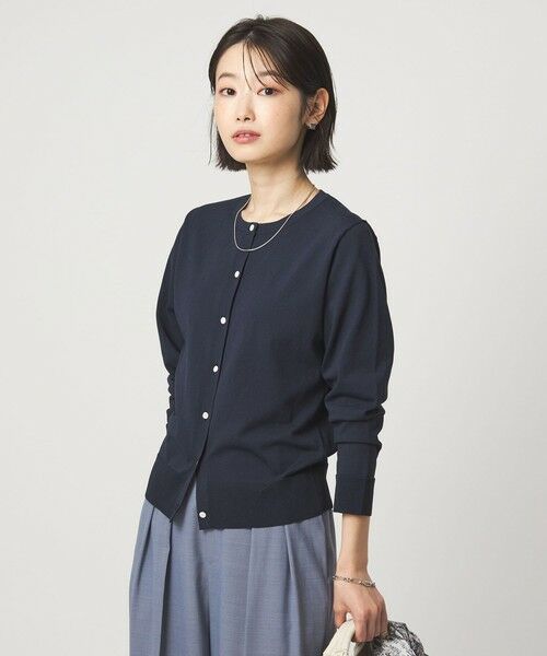 green label relaxing / グリーンレーベル リラクシング カーディガン・ボレロ | HIYOKE クルーネック ニット カーディガン マシンウォッシャブル 接触冷感 UVカット 遮熱 | 詳細28