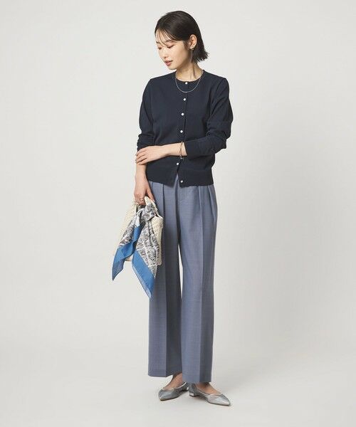 green label relaxing / グリーンレーベル リラクシング カーディガン・ボレロ | HIYOKE クルーネック ニット カーディガン マシンウォッシャブル 接触冷感 UVカット 遮熱 | 詳細30