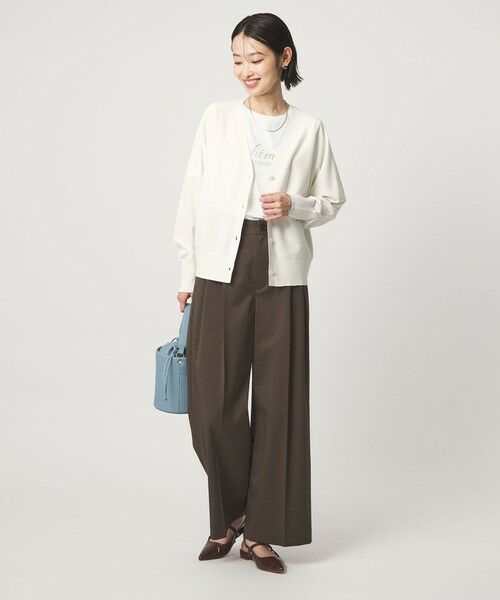 green label relaxing / グリーンレーベル リラクシング カーディガン・ボレロ | HIYOKE Vネック ニット カーディガン マシンウォッシャブル 接触冷感 UVカット 遮熱 | 詳細3