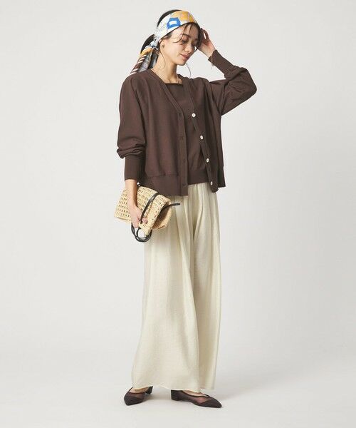 green label relaxing / グリーンレーベル リラクシング カーディガン・ボレロ | HIYOKE Vネック ニット カーディガン マシンウォッシャブル 接触冷感 UVカット 遮熱 | 詳細9