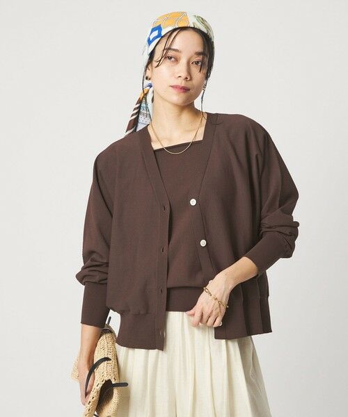 green label relaxing / グリーンレーベル リラクシング カーディガン・ボレロ | HIYOKE Vネック ニット カーディガン マシンウォッシャブル 接触冷感 UVカット 遮熱 | 詳細6