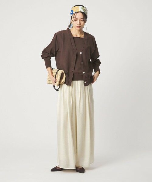 green label relaxing / グリーンレーベル リラクシング カーディガン・ボレロ | HIYOKE Vネック ニット カーディガン マシンウォッシャブル 接触冷感 UVカット 遮熱 | 詳細8