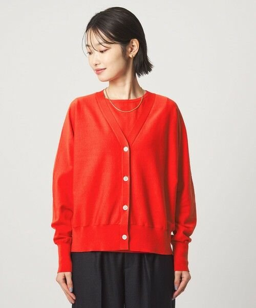 green label relaxing / グリーンレーベル リラクシング カーディガン・ボレロ | HIYOKE Vネック ニット カーディガン マシンウォッシャブル 接触冷感 UVカット 遮熱 | 詳細14