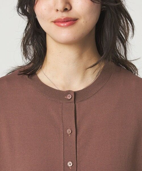 green label relaxing / グリーンレーベル リラクシング カーディガン・ボレロ | 裾レース ドッキング ニット カーディガン | 詳細18