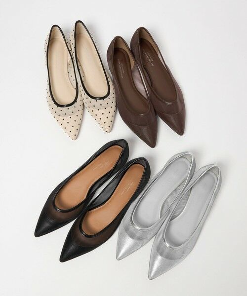 green label relaxing / グリーンレーベル リラクシング パンプス | ポインテッド チュール フラットシューズ | 詳細18