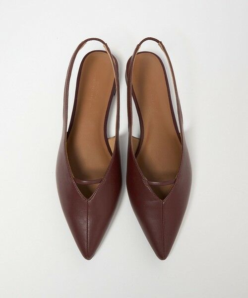green label relaxing / グリーンレーベル リラクシング パンプス | ポインテッド Vカットバー スリングバックシューズ / サンダル / パンプス（DK.BROWN）