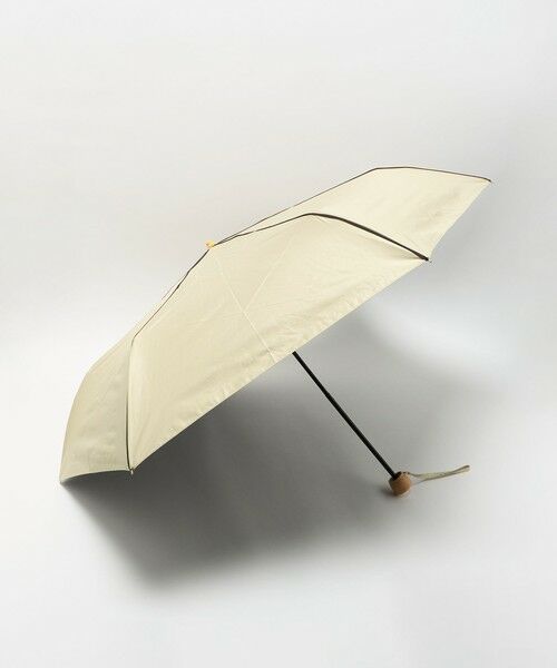 green label relaxing / グリーンレーベル リラクシング 傘 | 【別注】＜because＞パイピング 折りたたみ傘 晴雨兼用 レイン UVカット（BEIGE）