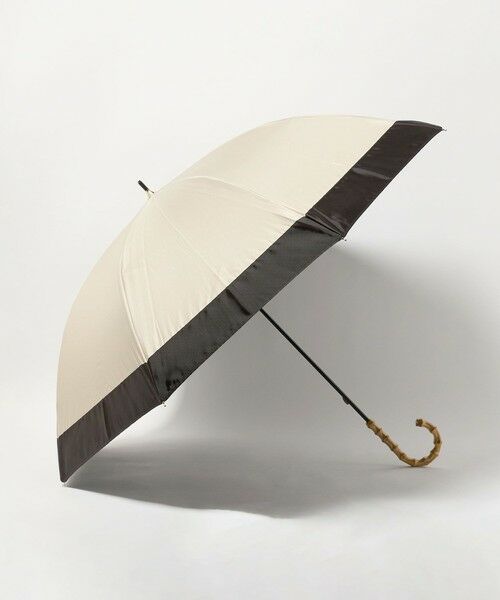 green label relaxing / グリーンレーベル リラクシング 傘 | 【WEB限定 / 別注】＜because＞グログランテープアンブレラ 長傘 晴雨兼用 レイン（OFF WHITE）