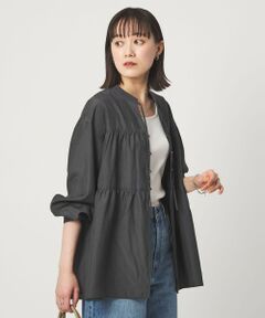 green label relaxing / グリーンレーベル リラクシング シャツ・ブラウス | ボリューム ギャザー ハオリ ブラウス UVカット 接触冷感